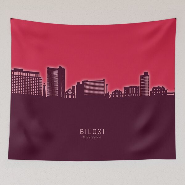 Item preview, Biloxi Mississippi Skyline designed and sold by ArtPrints.