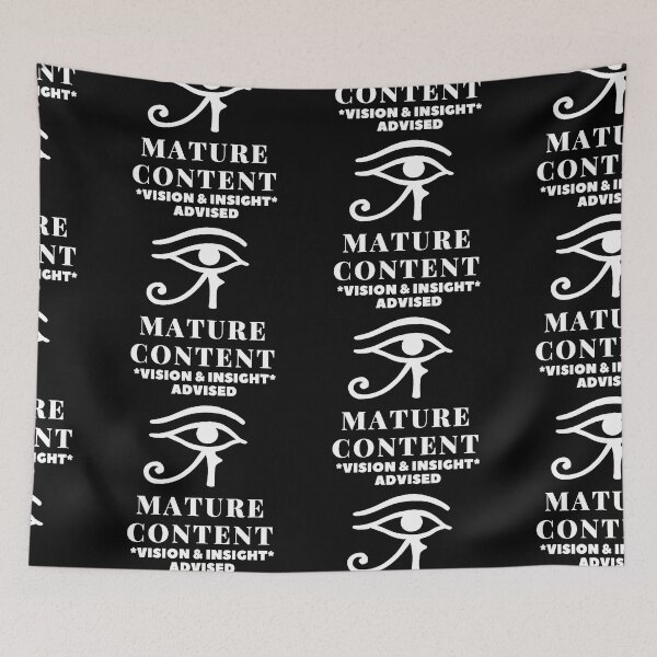 Item preview, Copy of S.O.I.L Signs- Mature Content 3 White on  Black 4500 designed and sold by TheSignsofSOIL.
