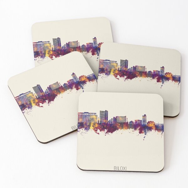 Item preview, Biloxi Mississippi Skyline designed and sold by ArtPrints.