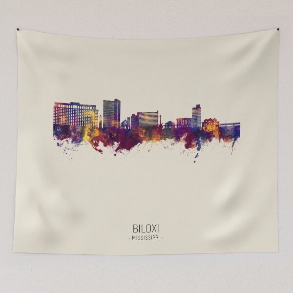 Item preview, Biloxi Mississippi Skyline designed and sold by ArtPrints.