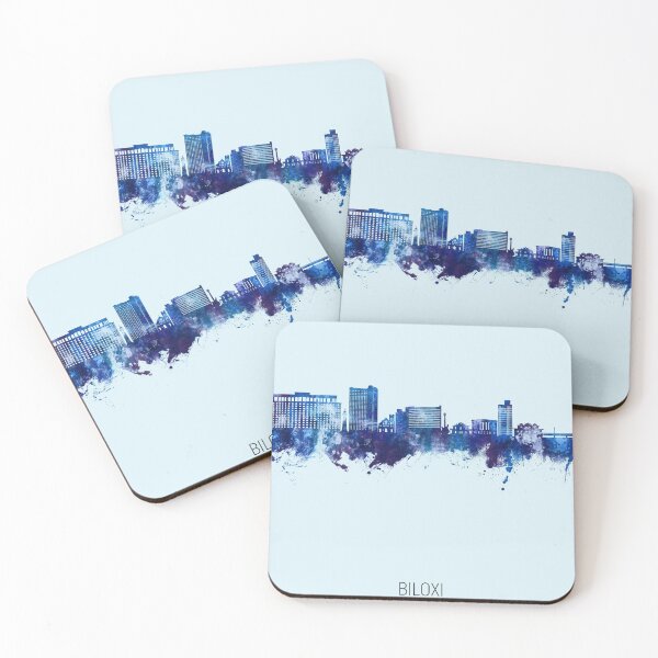 Item preview, Biloxi Mississippi Skyline designed and sold by ArtPrints.