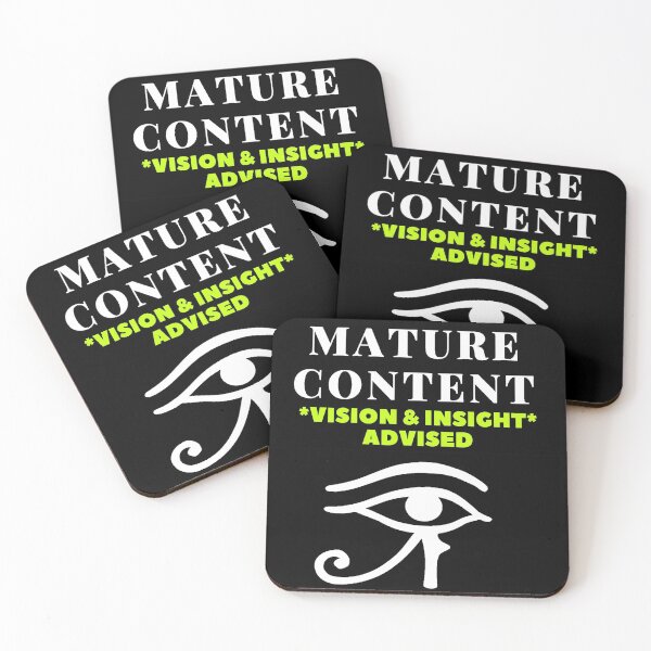 Item preview, Copy of S.O.I.L Signs- Mature Content 3a White on  Black 4500 designed and sold by TheSignsofSOIL.