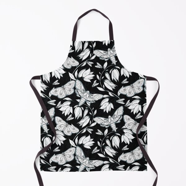 Item preview, Black white butterfly floral leaves pattern designed and sold by Dear-Ashlin.