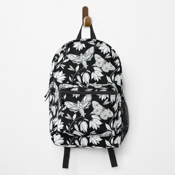 Item preview, Black white butterfly floral leaves pattern designed and sold by Dear-Ashlin.