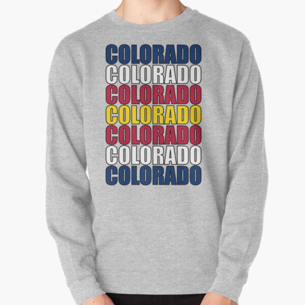 Colorado Text Flag Pullover Sweatshirt