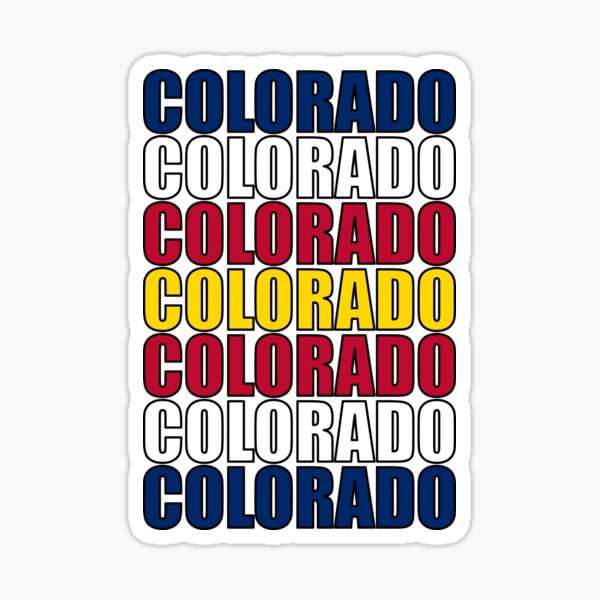 Colorado Text Flag Sticker