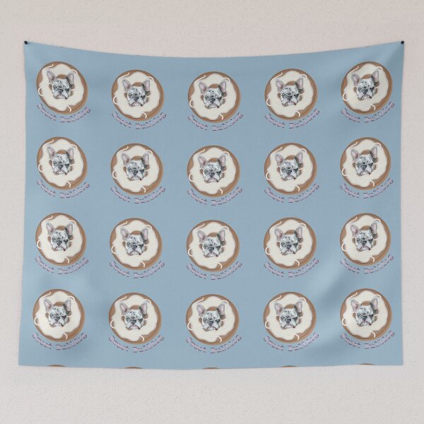Item preview, Sweet French bulldog and donut with white glaze  designed and sold by KateQR.