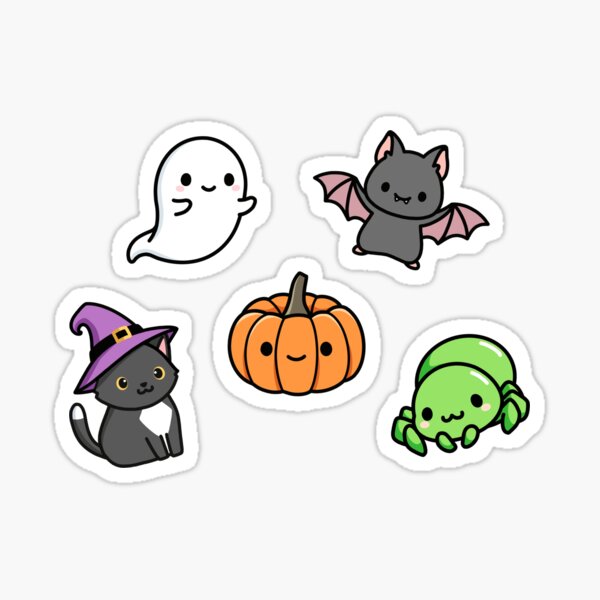 Flying Neko or Halloween Sticker  Cute Stickers, Kawaii Sticker, Stickers  for Laptop 