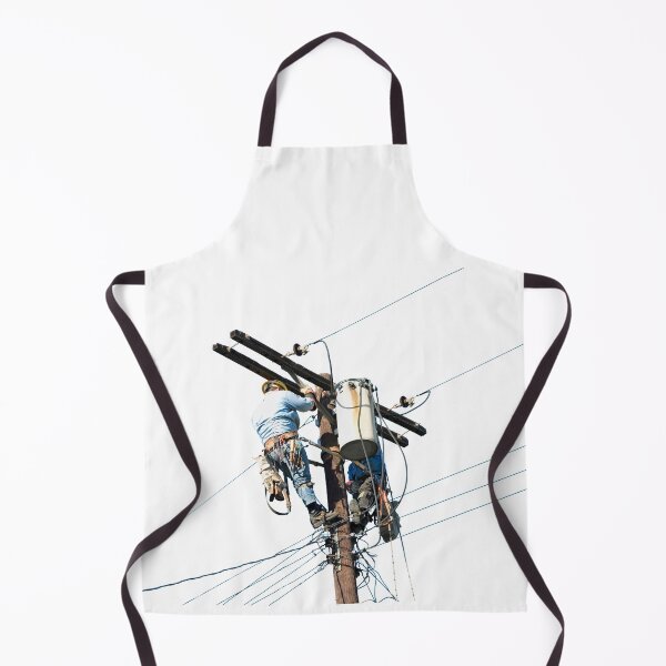 Item preview, Electrical lineman climbing a utility pole designed and sold by EngineersArt.