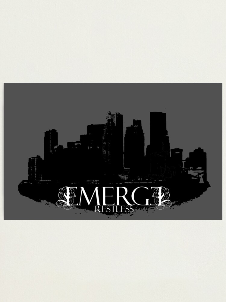 Thumbnail 2 of 3, Photographic Print, Emerge Restless - City Skyline designed and sold by sonicdecoyrecs.