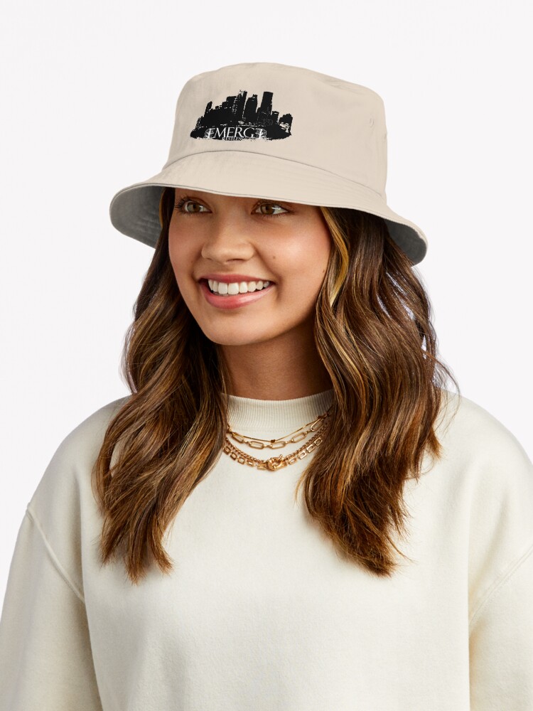 Thumbnail 5 of 6, Bucket Hat, Emerge Restless - City Skyline designed and sold by sonicdecoyrecs.