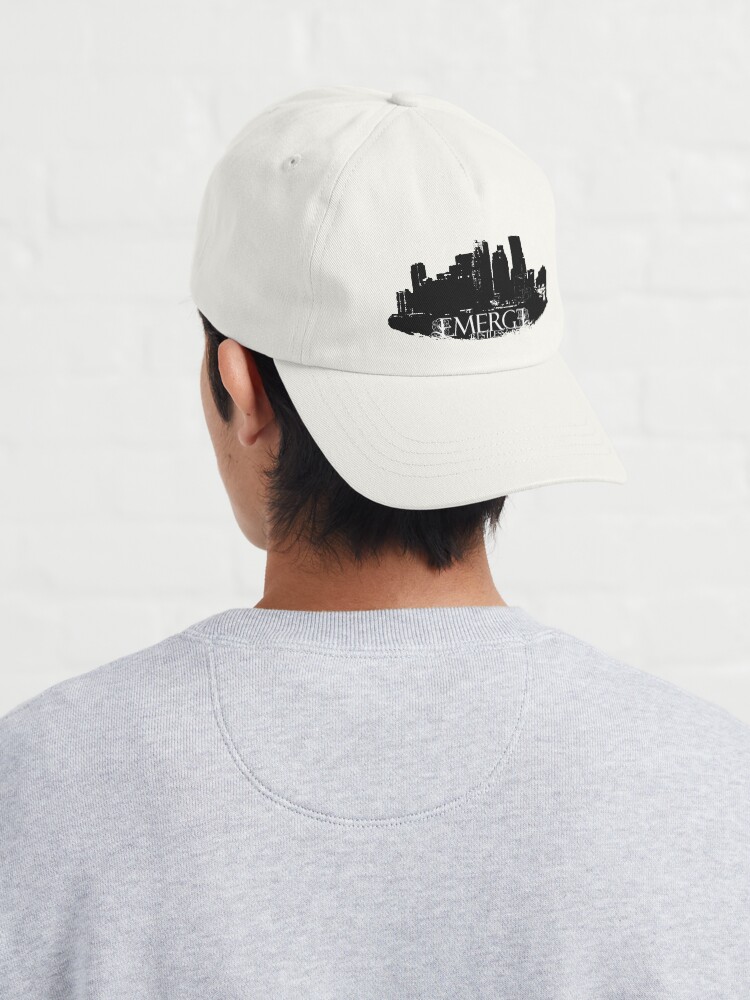 Thumbnail 4 of 7, Cap, Emerge Restless - City Skyline designed and sold by sonicdecoyrecs.