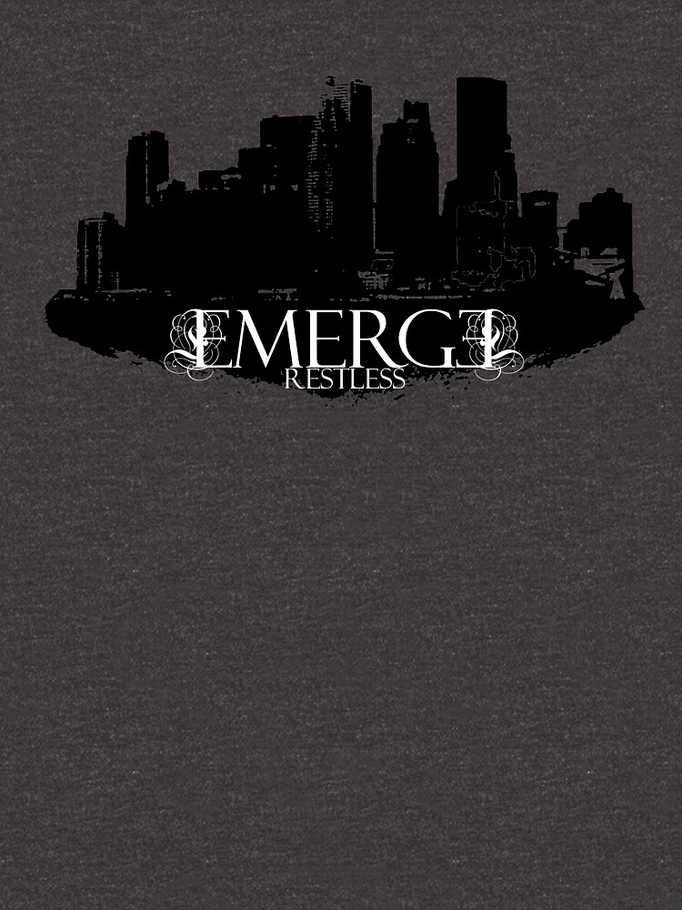 Thumbnail 3 of 3, Relaxed Fit T-Shirt, Emerge Restless - City Skyline designed and sold by sonicdecoyrecs.