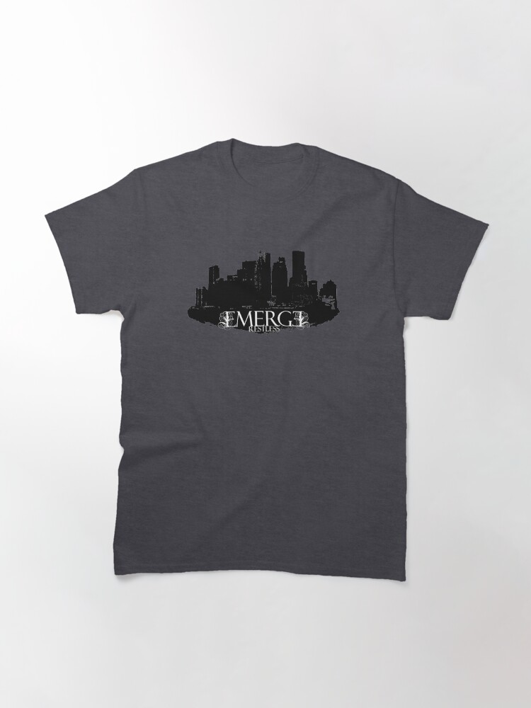 Thumbnail 3 of 7, Classic T-Shirt, Emerge Restless - City Skyline designed and sold by sonicdecoyrecs.