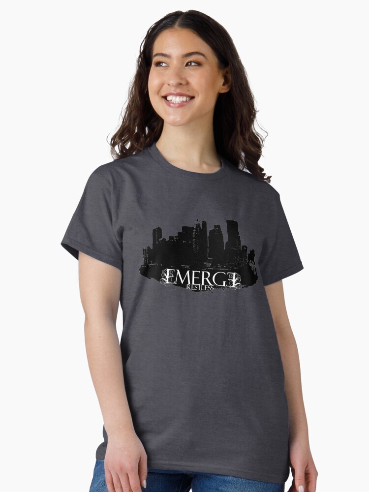 Thumbnail 2 of 7, Classic T-Shirt, Emerge Restless - City Skyline designed and sold by sonicdecoyrecs.