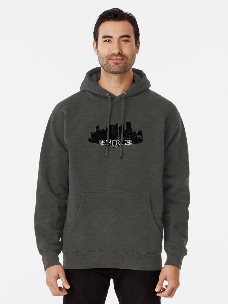 Thumbnail 1 of 5, Pullover Hoodie, Emerge Restless - City Skyline designed and sold by sonicdecoyrecs.
