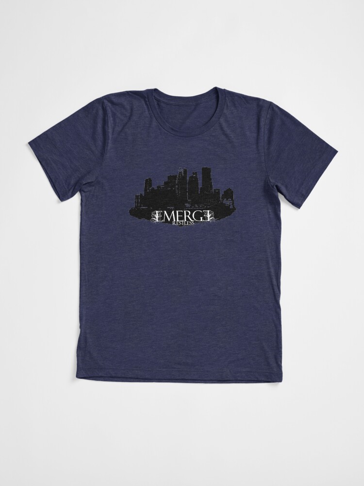 Thumbnail 3 of 7, Tri-blend T-Shirt, Emerge Restless - City Skyline designed and sold by sonicdecoyrecs.