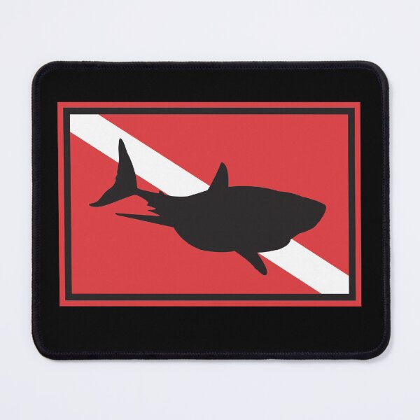 Item preview, SCUBA Shark Dive Flag designed and sold by SportsT-Shirts.