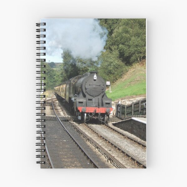 Item preview, An old engine puffs smoke as it pulls a train into a station designed and sold by rayscollection.