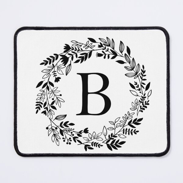 Item preview, Letter B with Floral Wreath - Initial B - Monogram Art designed and sold by thelustrous.