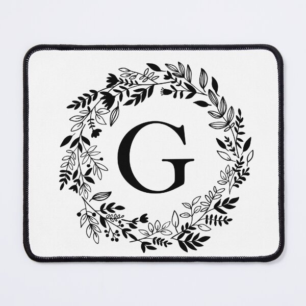 Item preview, Letter G with Floral Wreath - Initial G - Monogram Art designed and sold by thelustrous.