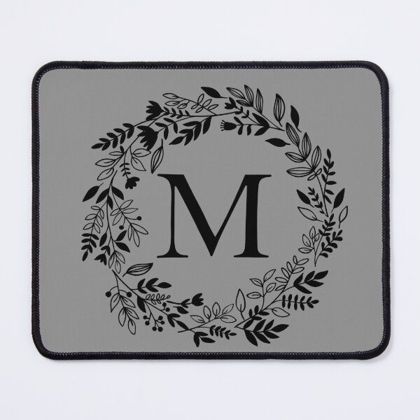Item preview, Letter M with Floral Wreath - Initial M - Monogram Art designed and sold by thelustrous.
