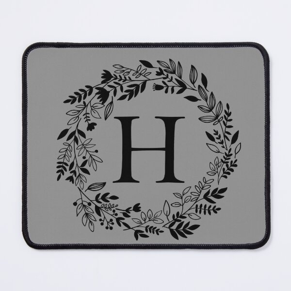 Item preview, Letter H with Floral Wreath - Initial H - Monogram Art designed and sold by thelustrous.