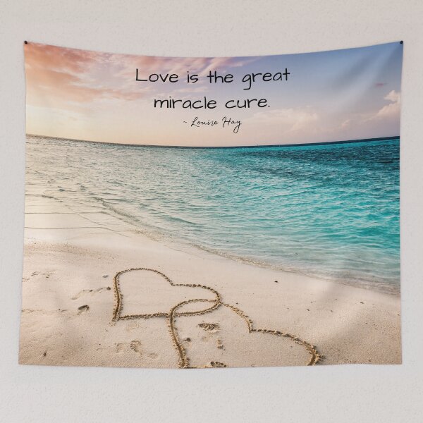 Item preview, Louise Hay Quote, Love is the great miracle cure, Heal Yourself designed and sold by MamaSweetea.
