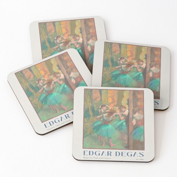 Item preview, Danzas de Edgar Degas, rosa y verde ca. Póster 1890 designed and sold by WrightAesthetic.