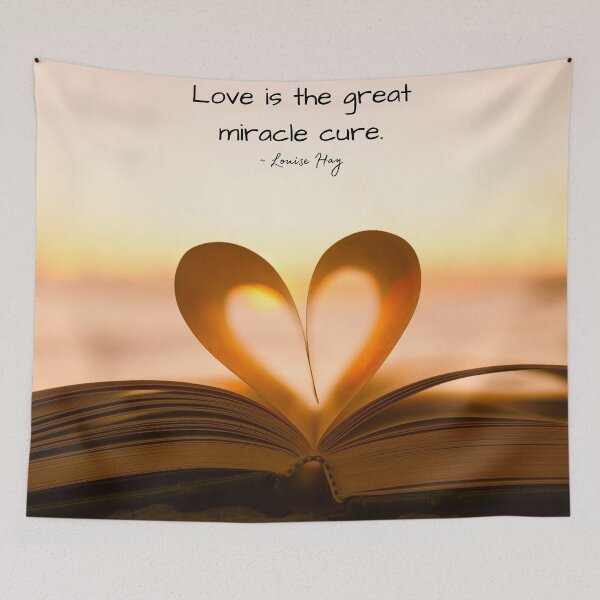 Item preview, Louise Hay Quote, Love is the great miracle cure, Heal Yourself designed and sold by MamaSweetea.