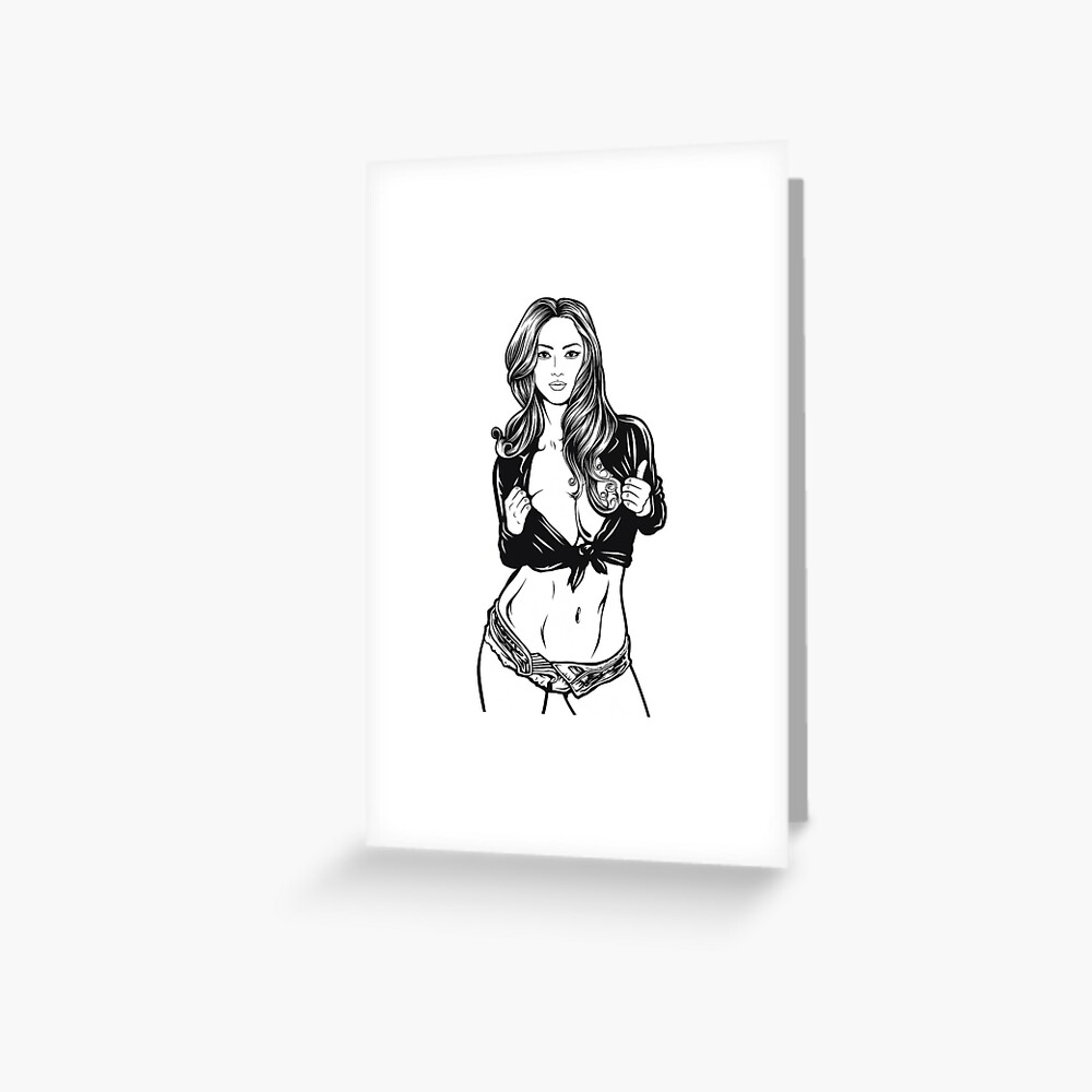 Sexy Girl WHITE Art Print