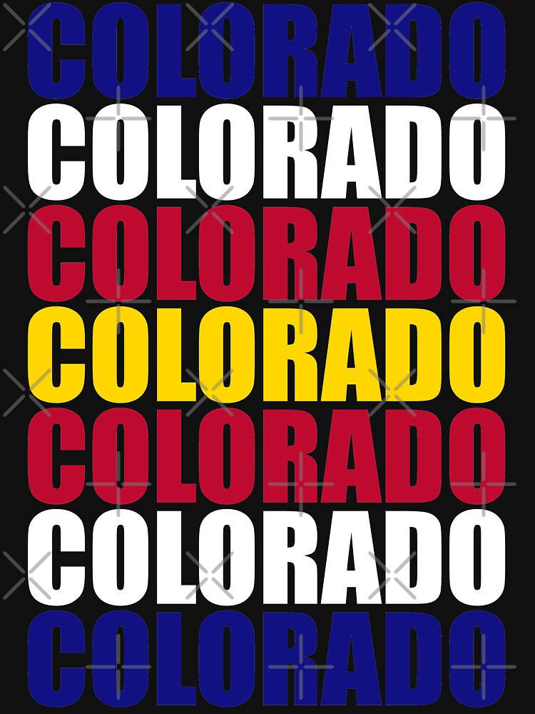 Colorado Text Flag Solid Colors by that5280lady