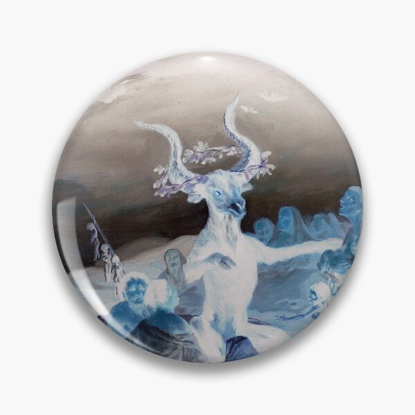 Item preview, Witches' Sabbath - Negative (El Aquelarre, 1798) Francisco de Goya, Gothic Fine Art for Halloween designed and sold by CoolArtGeek.