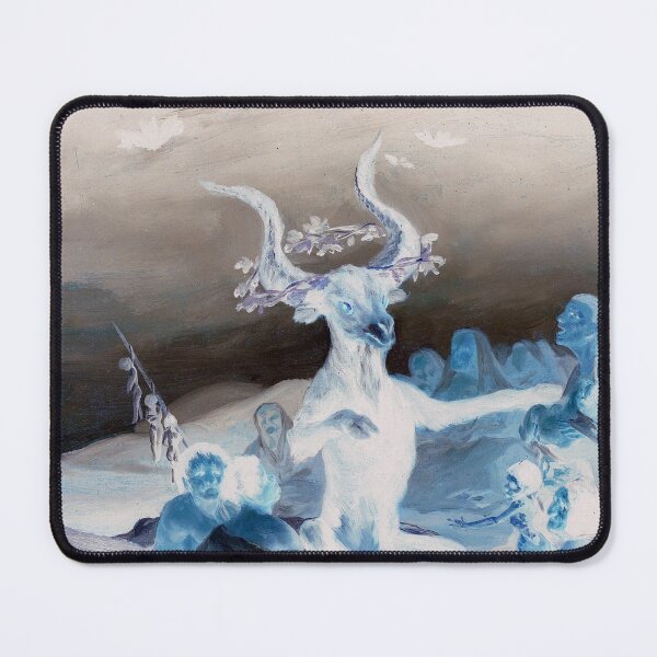 Item preview, Witches' Sabbath - Negative (El Aquelarre, 1798) Francisco de Goya, Gothic Fine Art for Halloween designed and sold by CoolArtGeek.