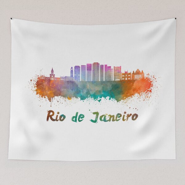 Item preview, Rio de Janeiro V2 skyline in watercolor designed and sold by paulrommer.