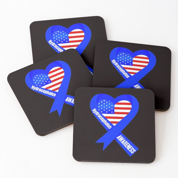 Item preview, Hydrocephalus Awareness American flag heart - hydrocephalus awareness month  designed and sold by Designs Of all kinds.