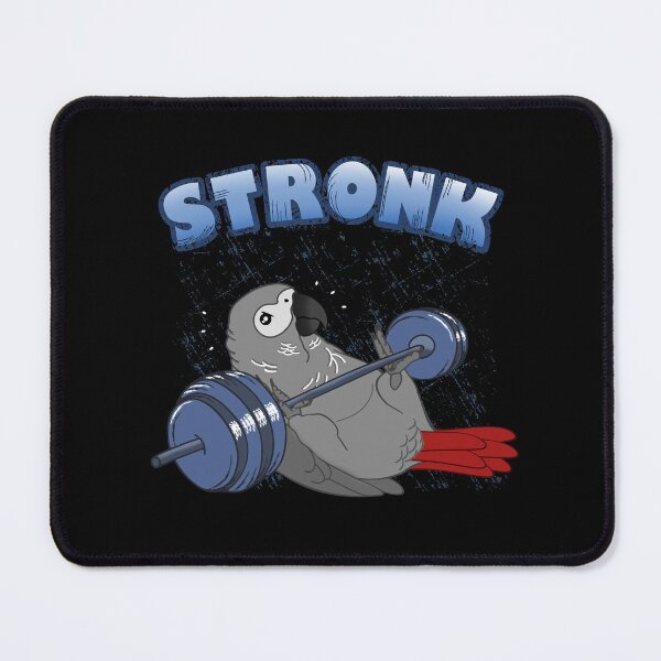Item preview, Stronk African grey parrot Fitness Birb Workout  designed and sold by FandomizedRose.