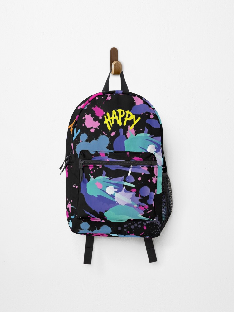 Girls Black & Multicolour Logo Bag