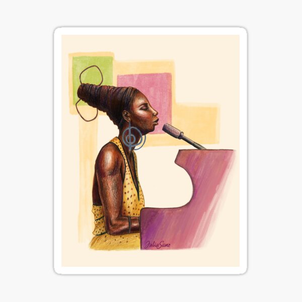 Nina Simone by Julia Sanz Pegatina