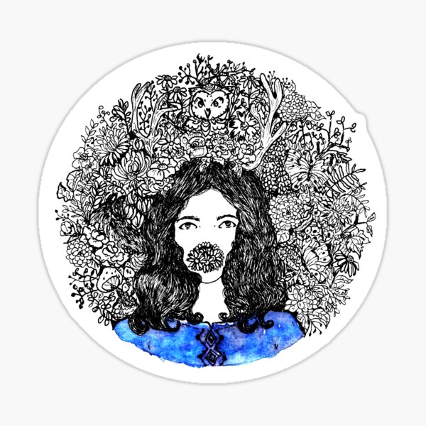 Doodle With Dino: Pushing Up Daisies Sticker