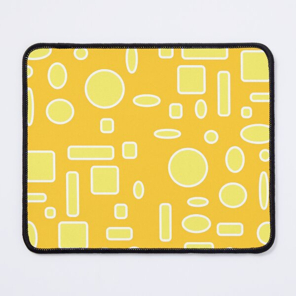 Item preview, All-Over Yellow Circles, Oblong Shapes, Square Shapes on a Marigold background Design designed and sold by ThisNThatImages.