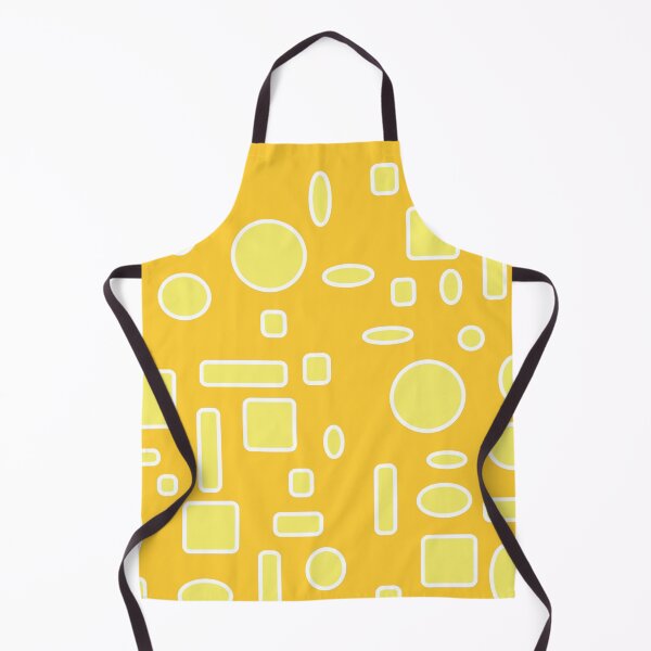 Item preview, All-Over Yellow Circles, Oblong Shapes, Square Shapes on a Marigold background Design designed and sold by ThisNThatImages.