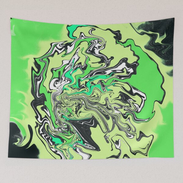 Item preview, Green Dragon swirl art designed and sold by headtrackerart.