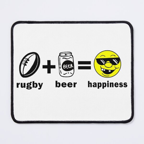 Item preview, Rugby + Beer = Happiness designed and sold by SportsT-Shirts.