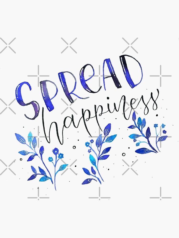 "Spread Happiness ?" Sticker for Sale by Srijita20 Redbubble