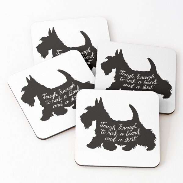 Item preview, Scottish Terrier Lovers "Tough Enough to rock a beard and a skirt" designed and sold by Dibble Dabble Designs.
