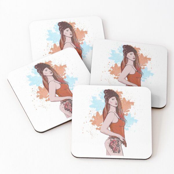 Item preview, Sexy Tattoo Girl ORANGE designed and sold by artorno.