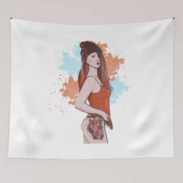 Item preview, Sexy Tattoo Girl ORANGE designed and sold by artorno.