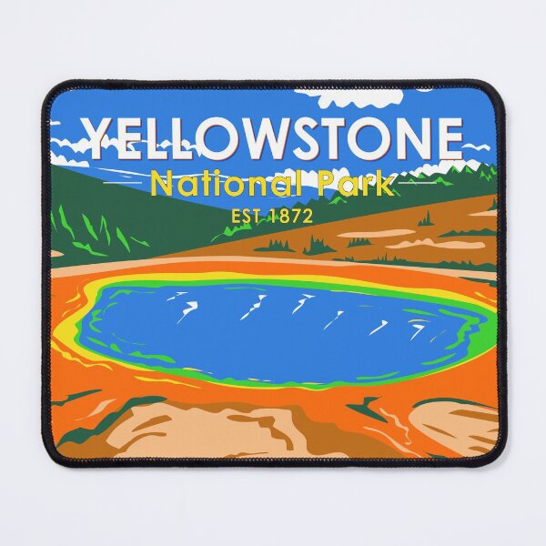 Item preview, Yellowstone National Park Grand Prismatic Spring Vintage designed and sold by KrisSidDesigns.
