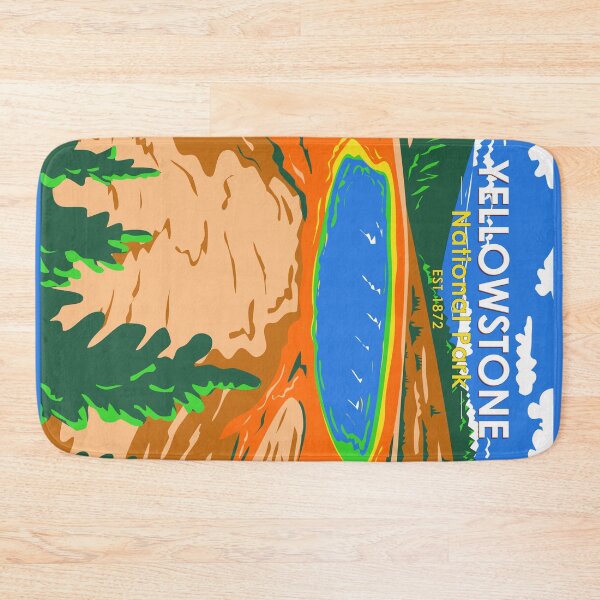 Item preview, Yellowstone National Park Grand Prismatic Spring Vintage designed and sold by KrisSidDesigns.